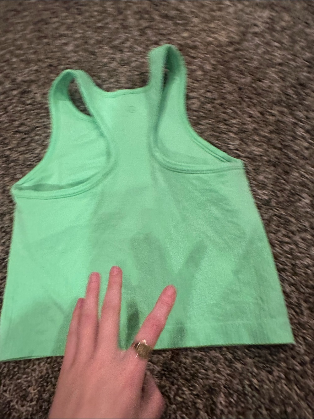 lululemon Green Ribbed Racerback Tank Top - Women - Picture 2 of 3